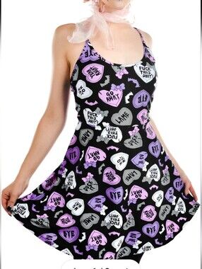 Rat Baby Candy Hearts Skater Dress